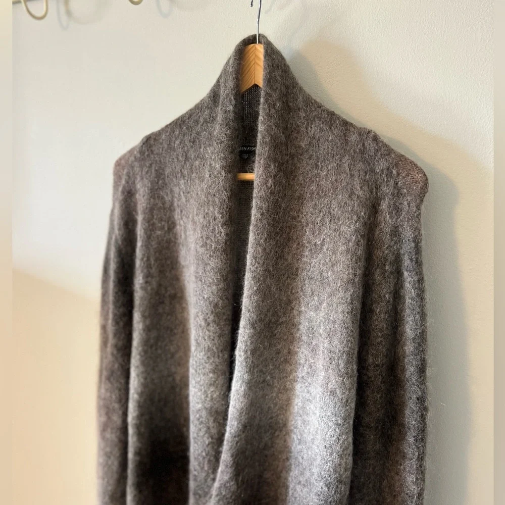 Eileen Fisher Mohair Ombre Long Open Cardigan XL - Picture 2 of 9